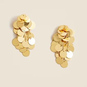 J. Crew Gold Disc Drop Earrings